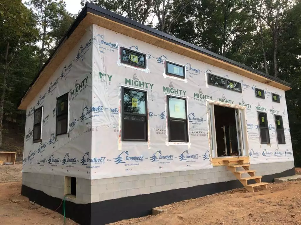 MSH 20191023 outdoors construction waterproofing front side left view PX