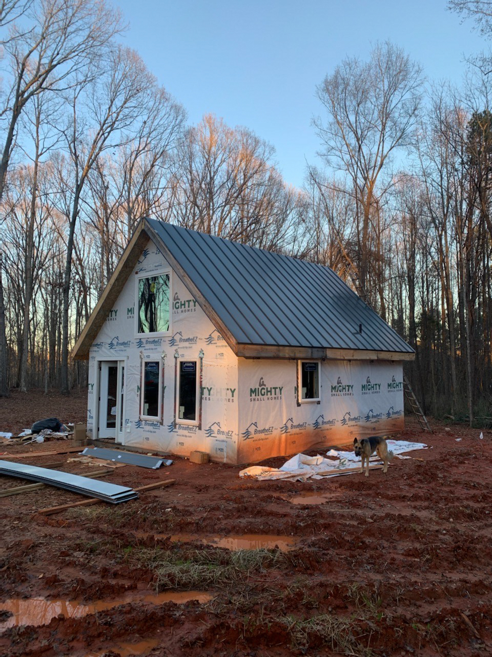 MSH Customer Build Cottage in the woods WIP wide right