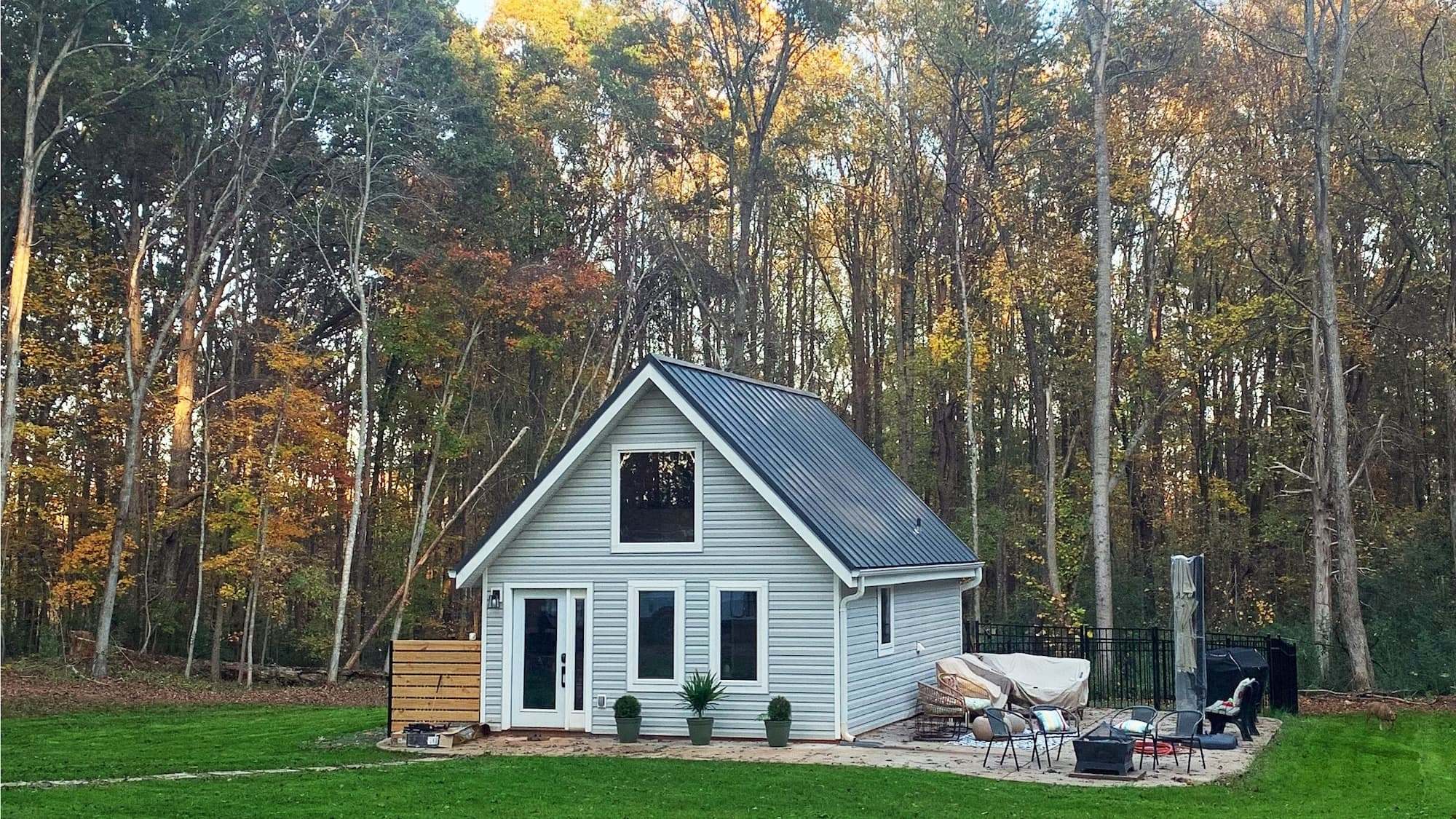 MSH Customer Build Cottage in the woods front wide horizontal
