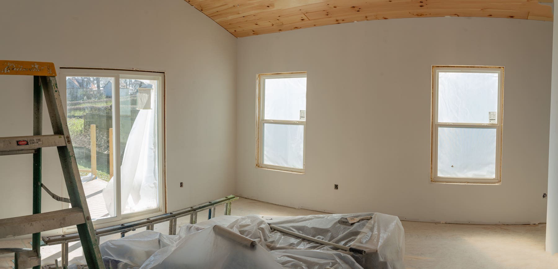 MSH Customer Build Eastern Contemporary WIP Master Bedroom Pano min min