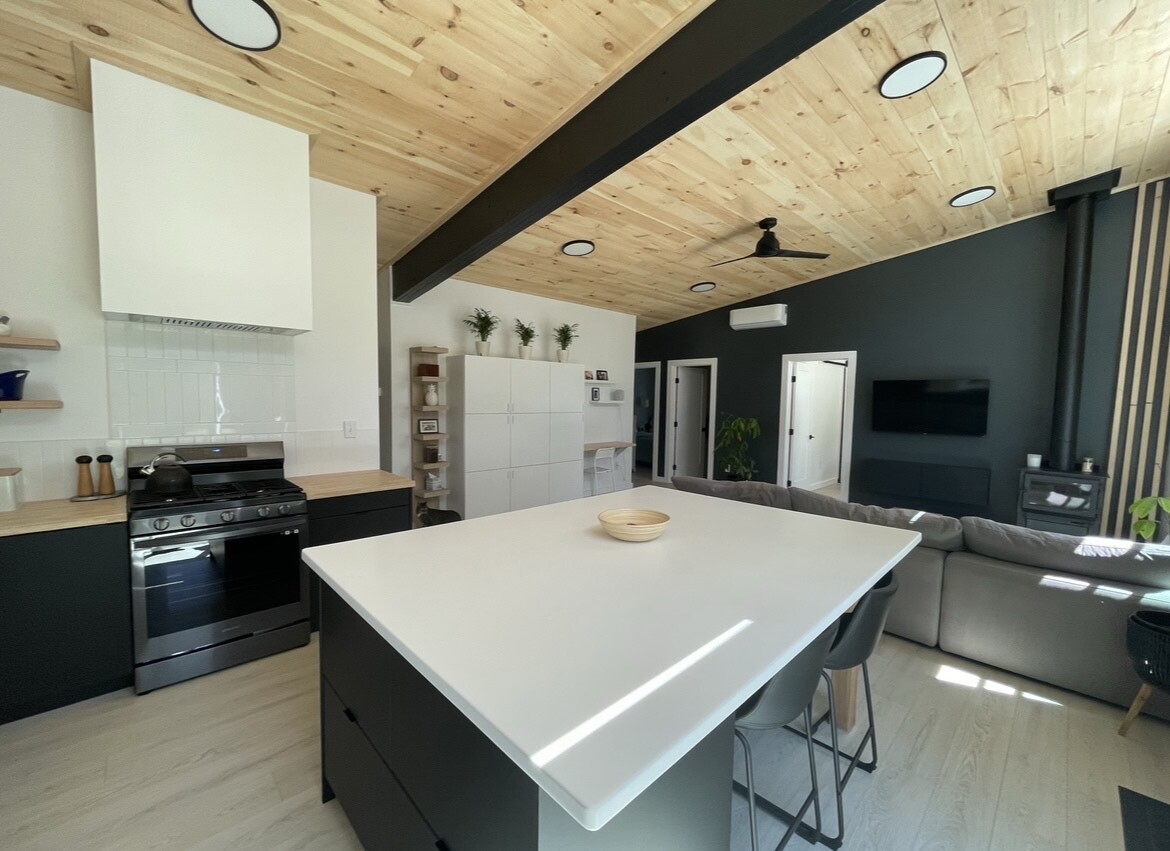 MSH Customer Builds New Hampshire Modern Kitchen Island
