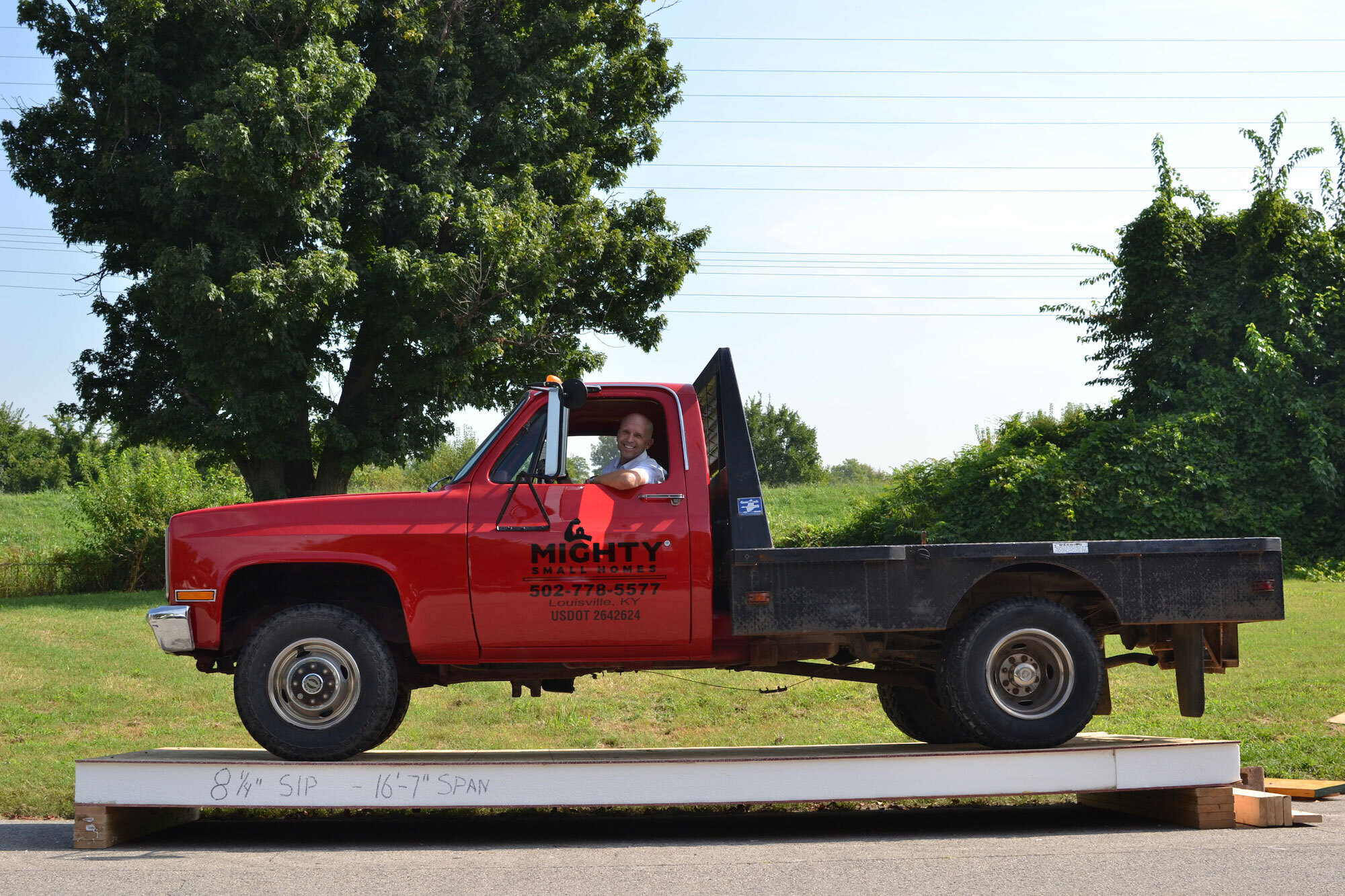 Mighty Small Homes Truck on SIPS Panel