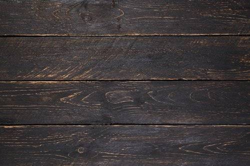 An up-close view of Shou-Sugi-Ban, or burnt cedar wood.