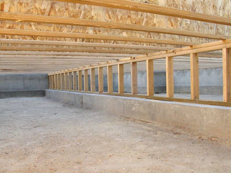 photo of a house kit's crawl space foundation