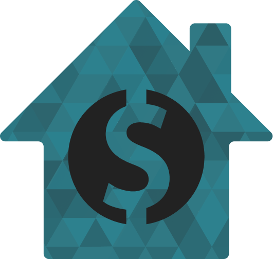 Dollar sign inside of a house