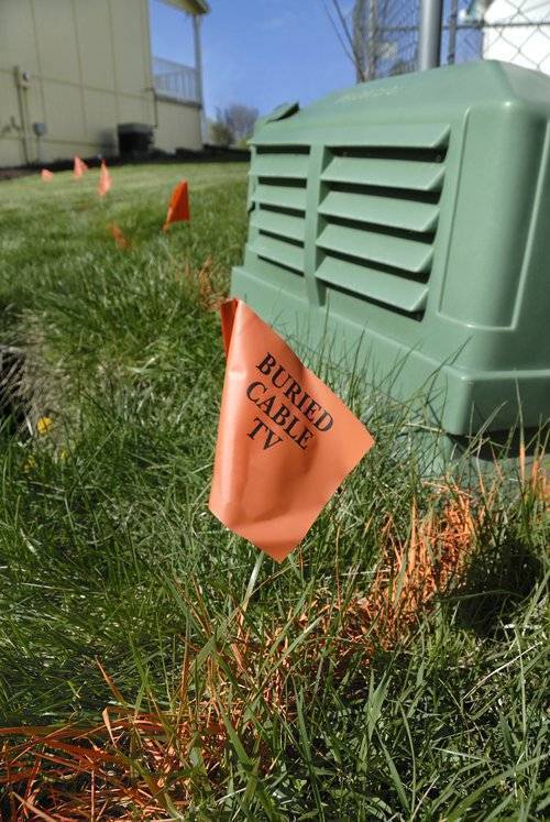 marking cable line in someones yard