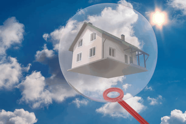 Image of a house inside a bubble