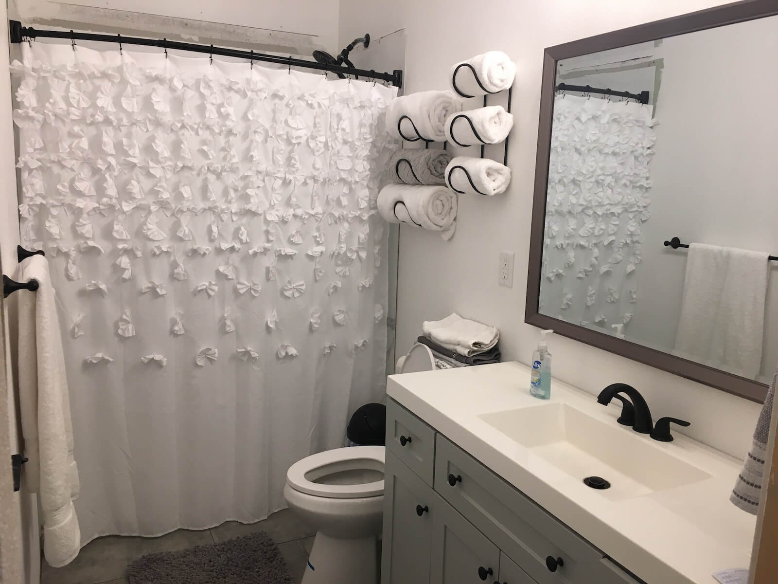 Iowa lake house modern customer build bathroom shower
