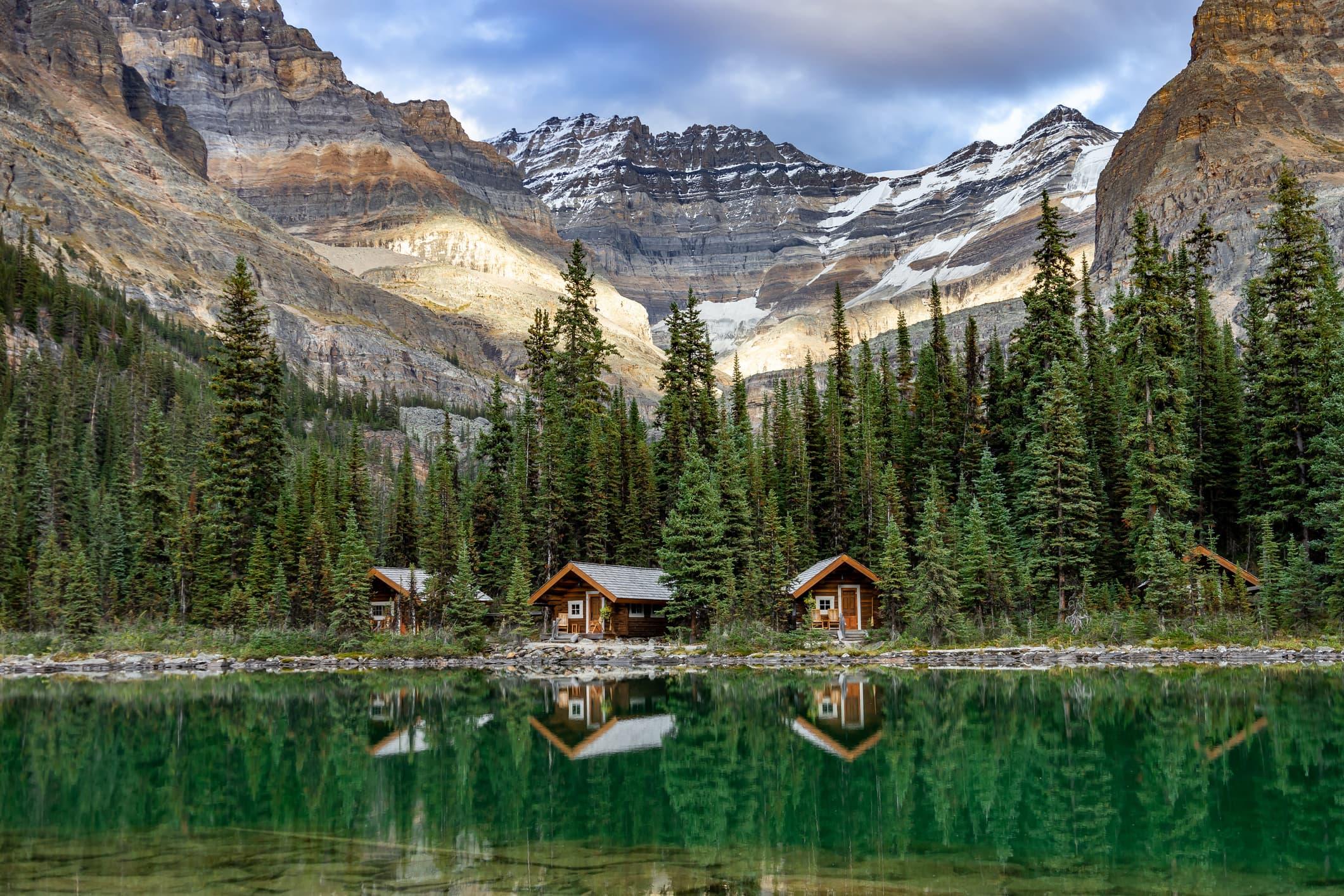 Mountain lake cabin wilderness retreat