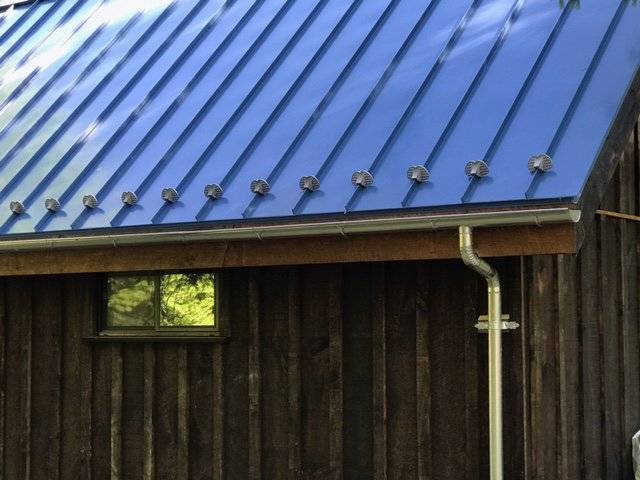 Photo showing the metal roof of an MSH Cottage