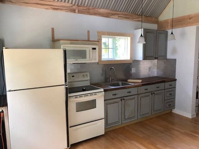 Photo of the kitchen in an 864 square foot Cottage