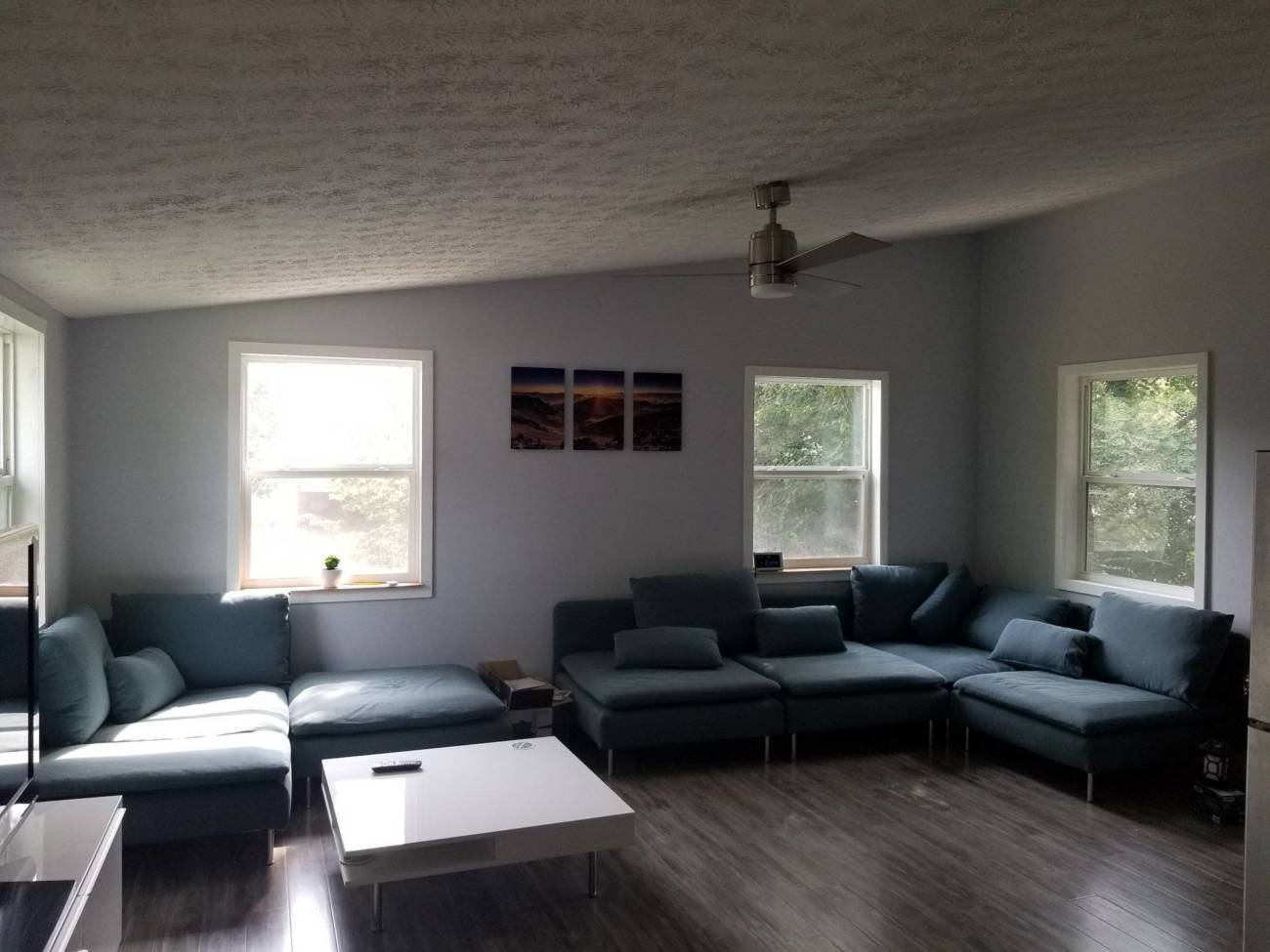 Photo of finished living room of a Carriage House