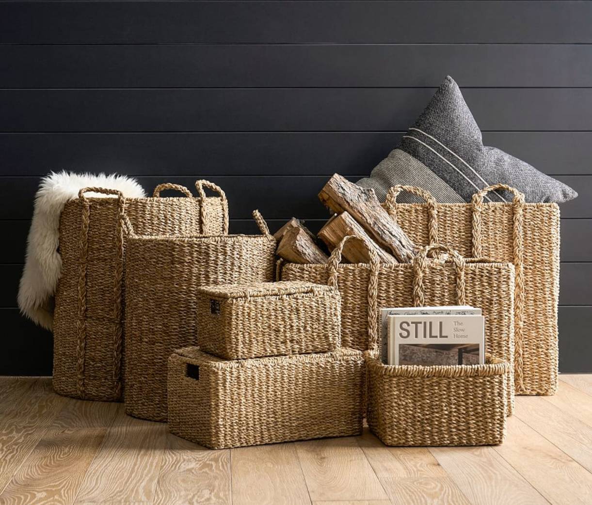 Photo of woven storage baskets