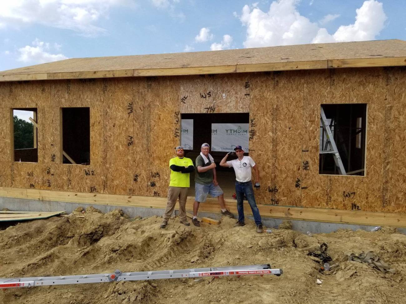 celebrating completion of ranch prefab small home kit
