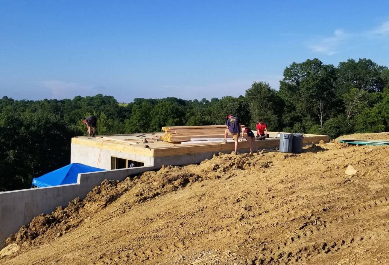 Image for the floor system being constructed