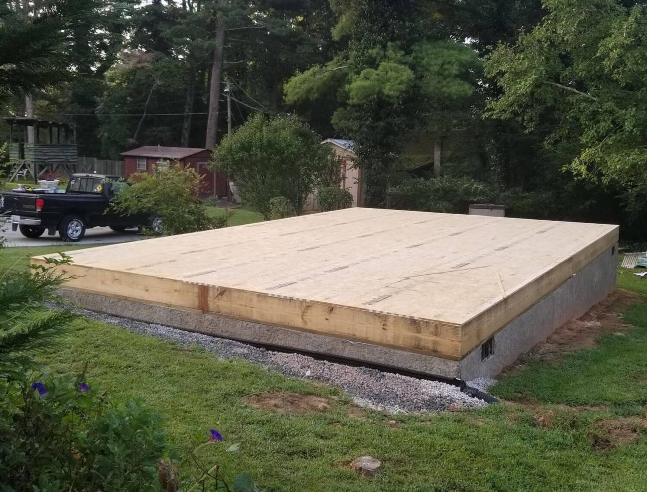Completed floor deck for an MSH Cottage