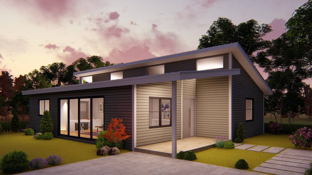 Contemporary house kit exterior