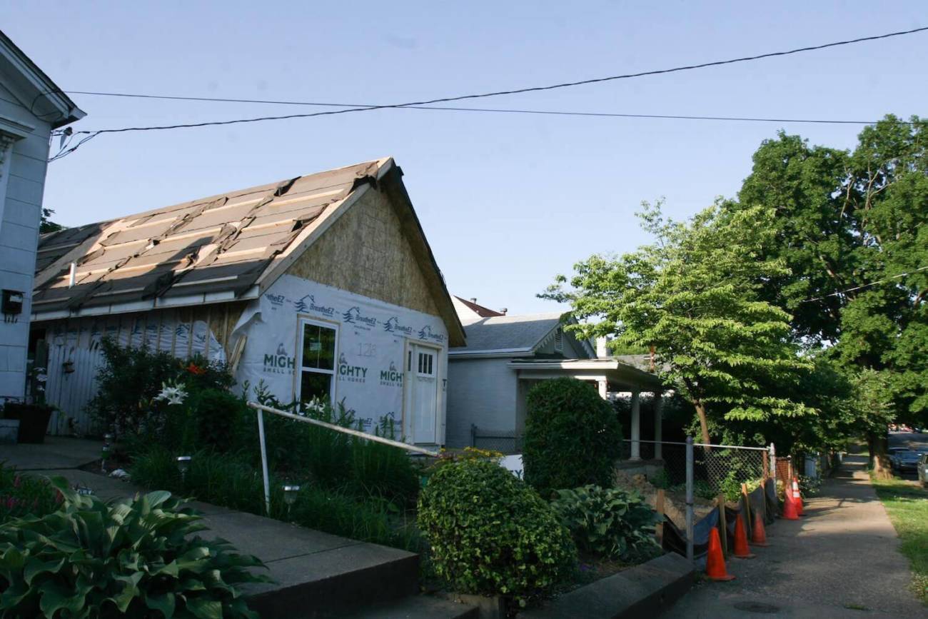 A custom Cottage under construction in Louisville