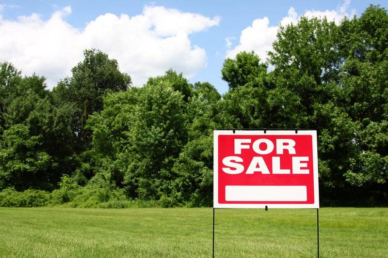 photo of empty grass lot with for sale sign