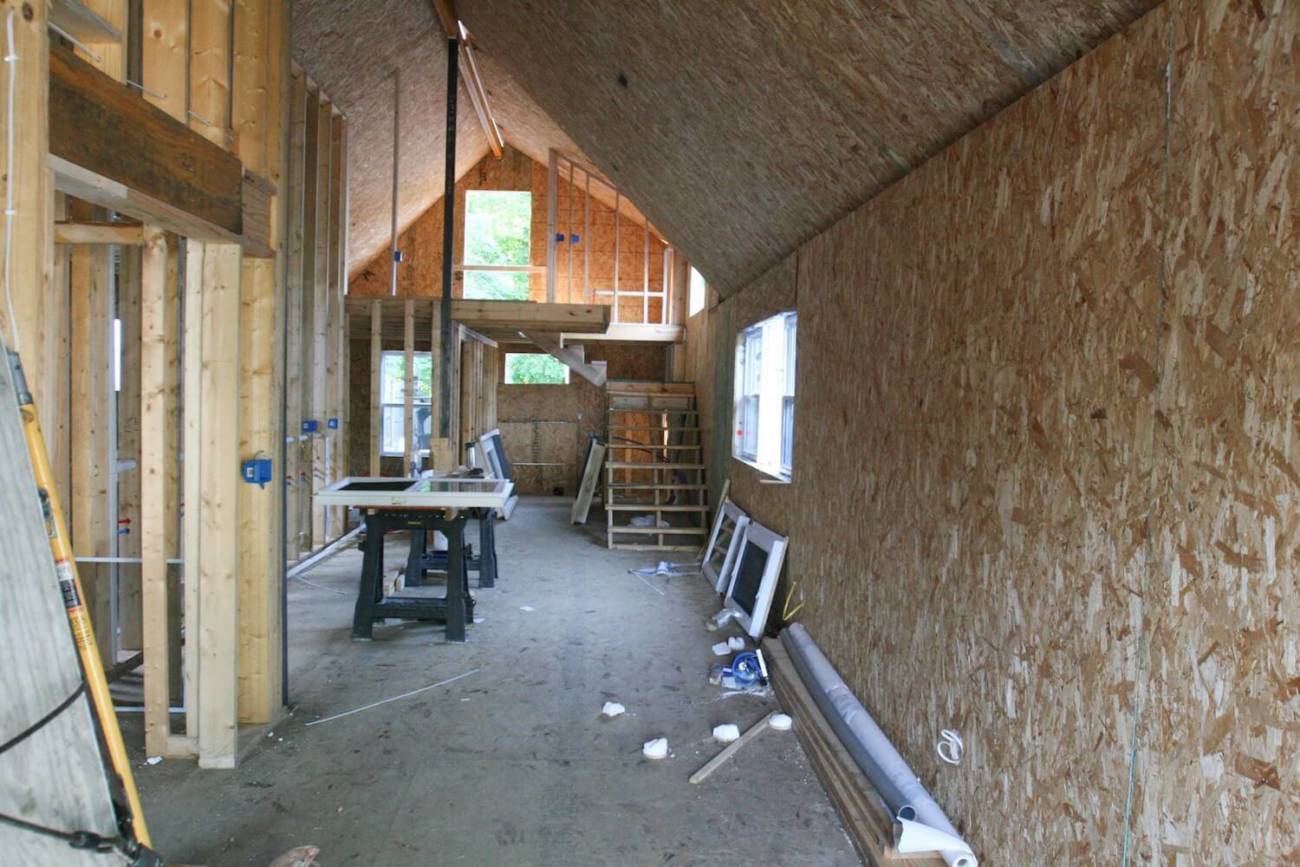 Interior photo of a custom Cottage under construction