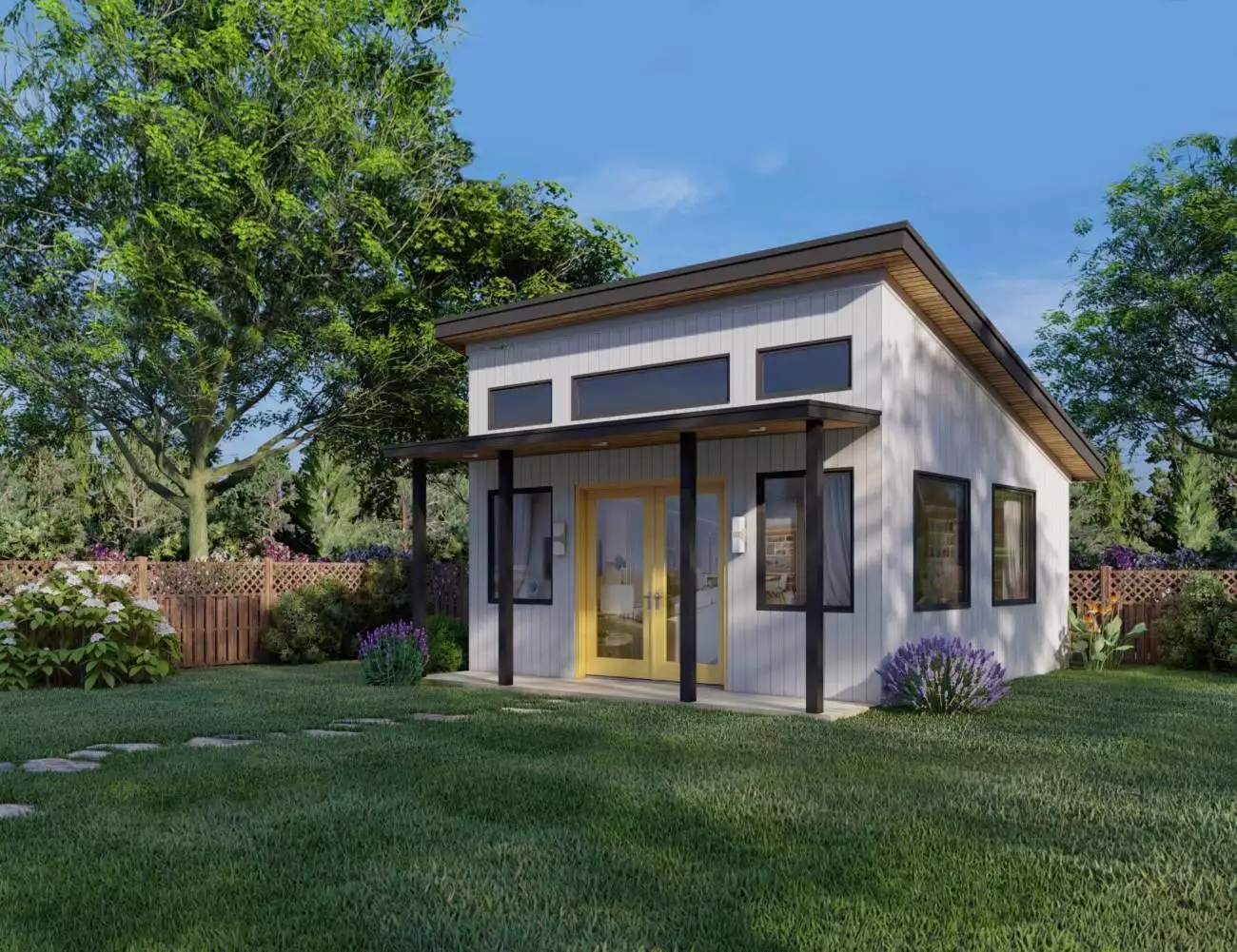 Computer rendering of The Modern house by Mighty Small Homes.
