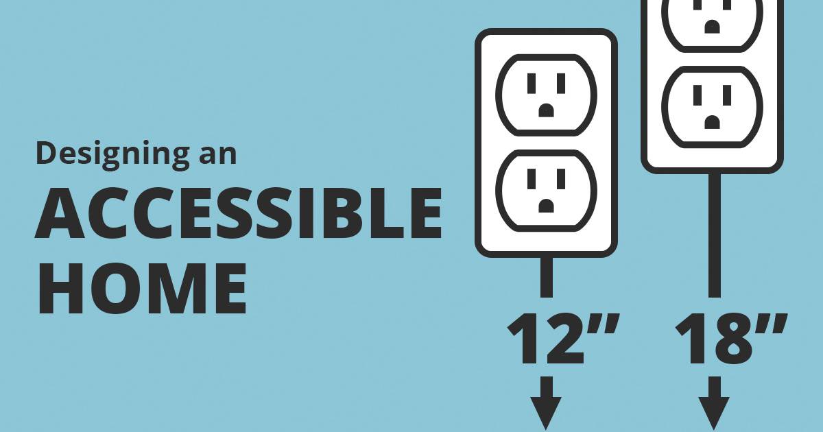 Illustration of electrical outlets demonstrating accessible home design