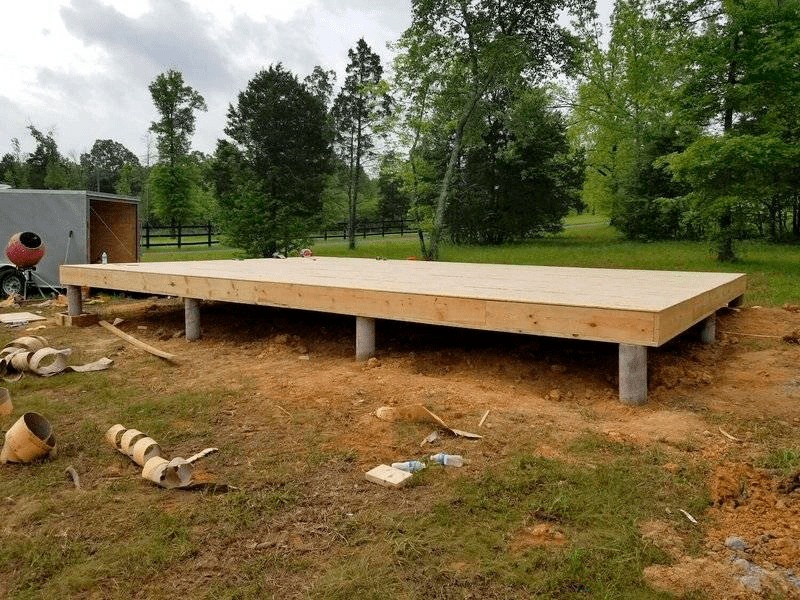 Minimal Storm Damage pier and beam foundation